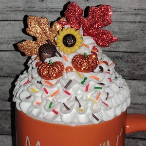 Fall Faux Whipped Mug Topper