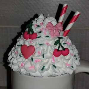 Faux Whipped Cream Mug Topper