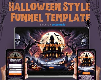 Halloween Party Funnel Template: High-Converting Landing Page (Digital Download)
