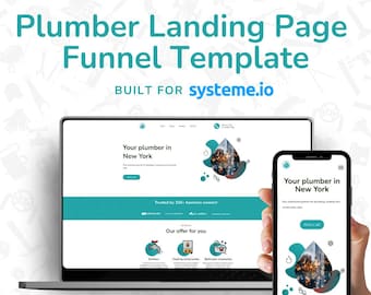 Plumber Landing Page Funnel Template: Systeme.io Website Design