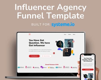 Influencer Agency Funnel Template: High-Converting Landing Page (Systeme.io)