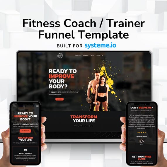 Systeme.io Fitness Funnel Template: High-Converting Landing Page