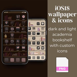 iOS 26の背景画像、秋の背景、ダークアカデミア、ライトアカデミア、iPhoneの本棚、iOS 26の背景、10月、美学、iOS 26のアイコン