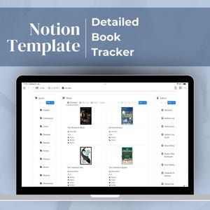 Notion Template Book Tracker Reading Notion Tracker Book Dashboard Aesthetic Organizer Notion Reading Goals Planner Bookish Template Notion