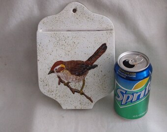 Original Painting House Wren Letter Holder