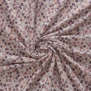 Flower print cotton jersey, beautiful flower print, OEKO-TEX certified sewing material, fabric by the yard,