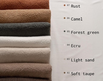 Earthy tone Teddy fabrics, beautiful warm and soft premium quality fabric, perfect for cozy outerwear and home decor, fabric by the yard