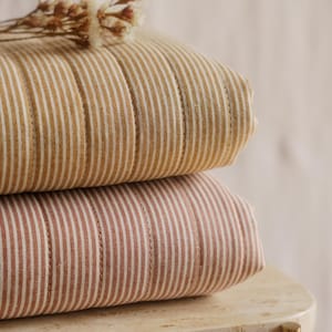 Natural colors quilted cotton fabric - double side - 100% cotton with wadding - perfect for jackets, baby blankets, bags