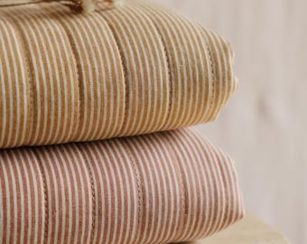 Natural colors quilted cotton fabric - double side - 100% cotton with wadding - perfect for jackets, baby blankets, bags