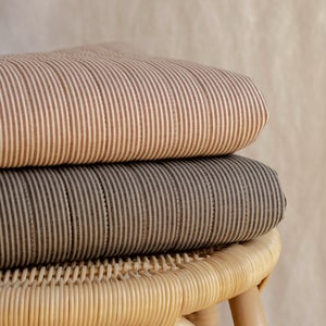 Quilted Cotton Fabric: Natural Beige Double-Sided Material image 1