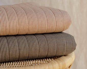 Quilted Cotton Fabric: Natural Beige Double-Sided Material