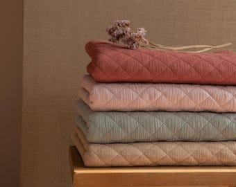 Organic shades quilted fabrics, beautiful warm, soft premium quality fabric, perfect for cozy outerwear and home decor, fabric by the yard