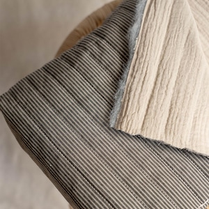 Quilted Cotton Fabric: Natural Beige Double-Sided Material image 7