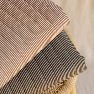 Quilted Cotton Fabric: Natural Beige Double-Sided Material image 3