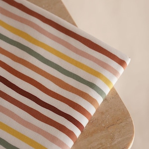 Striped Cotton Jersey Knit Fabric: Soft Stretchy Material