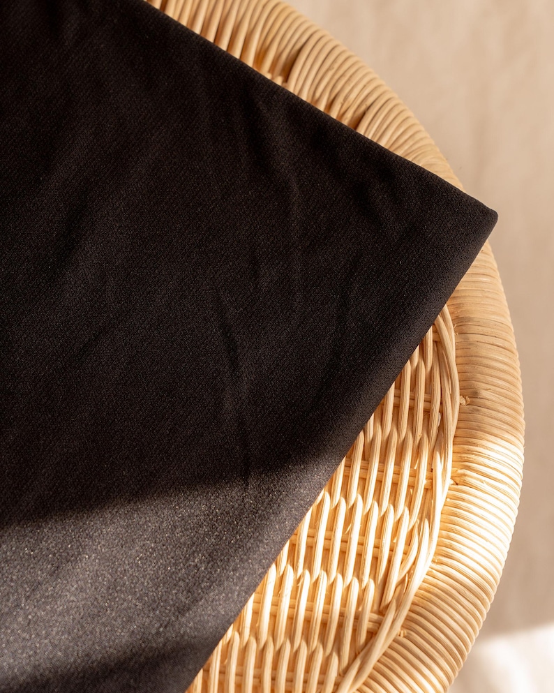 Swimwear lining fabric - stretch jersey lining for swimsuits and activewear - lightweight fabric by the half meter or yard Schwarz