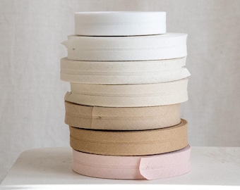 Cotton Bias tape, 20 mm, Premium quality, different colors, Boho earthy tone color pallet, binding cotton