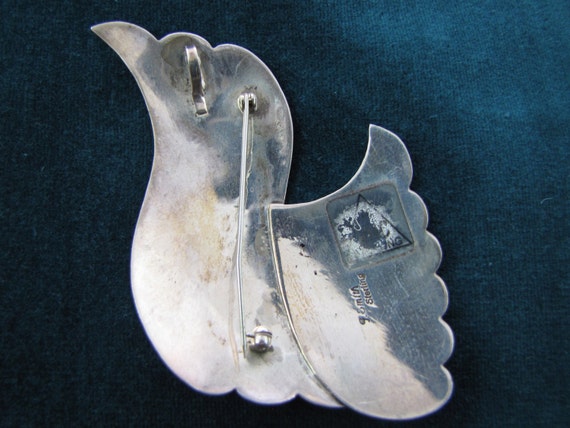 G. Smith Signed VHC Sterling Abstract Wave Brooch… - image 3