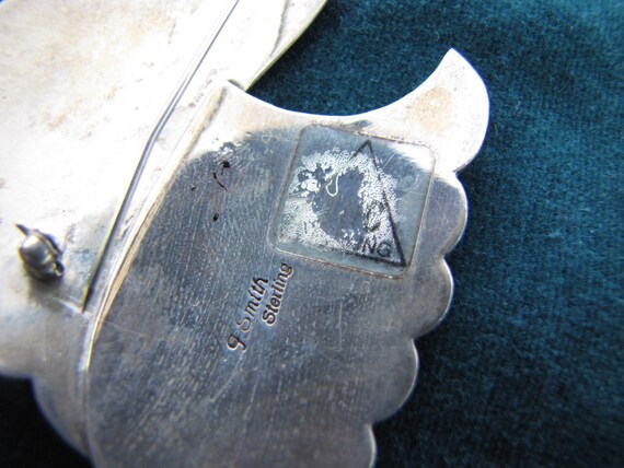 G. Smith Signed VHC Sterling Abstract Wave Brooch… - image 4