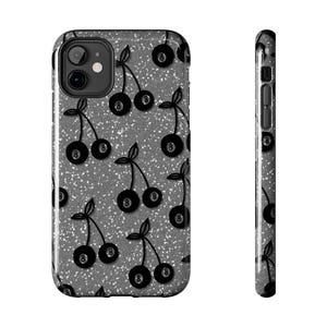 8 Ball Cherry Phone case, iPhone 15, iPhone 14, iPhone 13, etc. Protective Tough double layered phone case. Trendy, Cute, Aesthetic Case