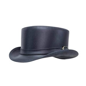 Handgemaakte leren cilinderhoed steampunk gotische stijl Uniek cadeau voor mannen en vrouwen Handgemaakte leren hoed voor speciale gelegenheden uniek modecadeau