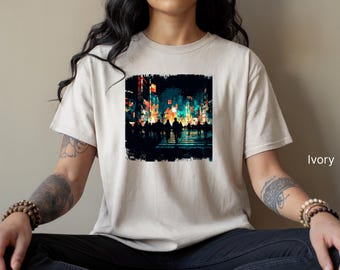 Oversized Japanese Streetwear T-Shirt, Urban Tokyo Graphic Tee