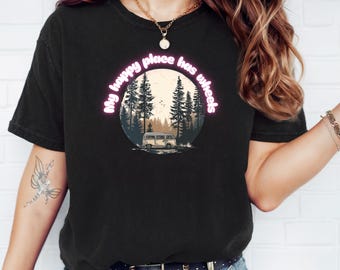 RV Camping T-Shirt, Adventure Road Trip Tee, Happy Camper Gift