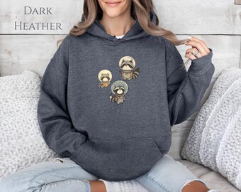 Gemütlicher Waschbär Astronaut Hoodie, Lustiges Tier Grafik Sweatshirt