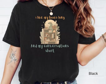 Introvert Bookworm T-Shirt, Cottagecore Reading Tee
