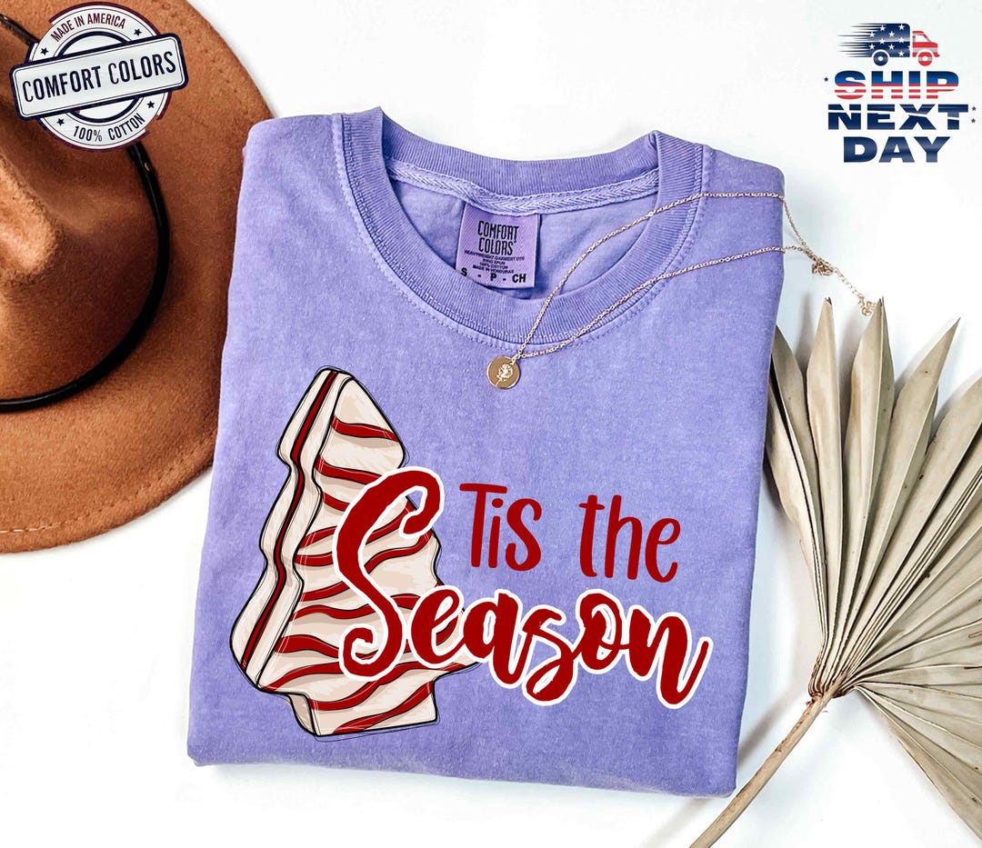 Comfort Colors® Tis the Season Holiday Shirt, Cozy Christmas Tree