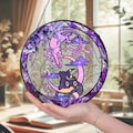 Handcrafted Pokemon Glass Suncatcher, Moon & Star-Inspired Pokemon Window Art, Perfect Gift for Fans, Celestial Pokemon Decor P163134ZV product logo