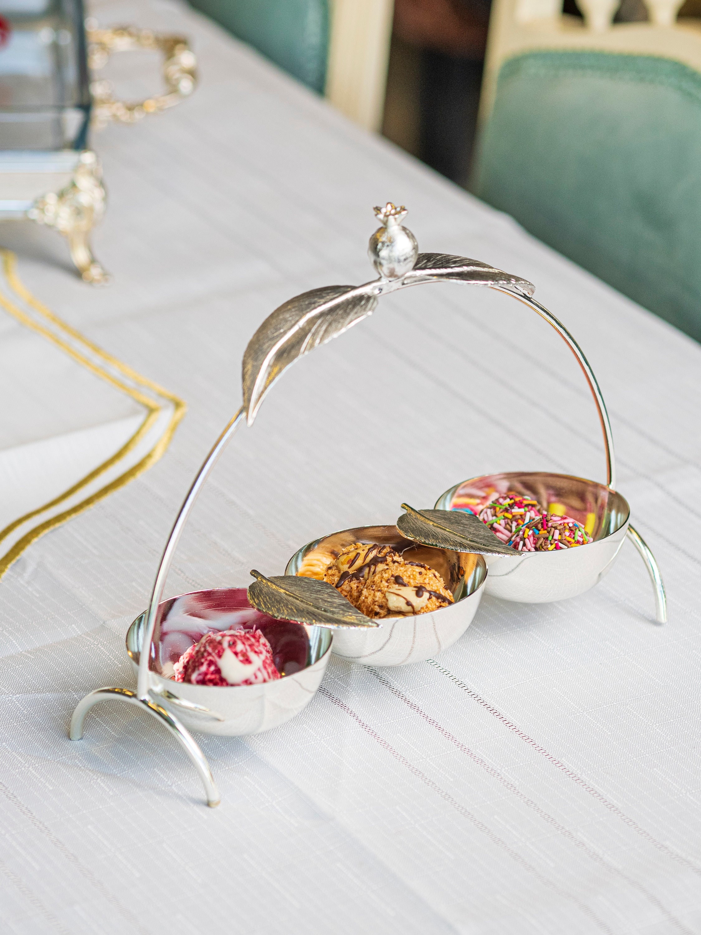 Handmade Silver Plated Cake Stand, Silver Cookie Stand, Silver Serving Platter, Silverware, Gift for Wife, Gift for Mom