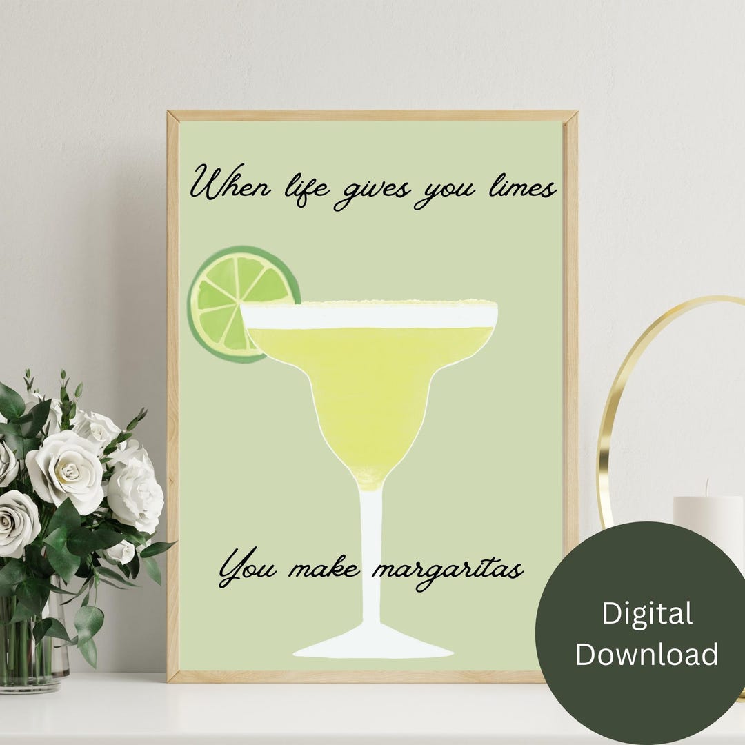 PLITI Toallas de cocina Margarita When Life Gives You Limes Make