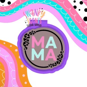 Mama cheetah circle Freshie mold