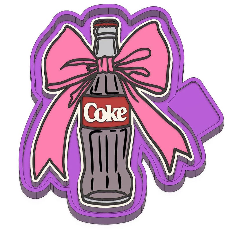 Coke With a Bow Freshie Mold - Etsy