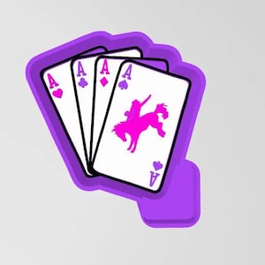 Molde para cartas de cowboy com ases para calouros