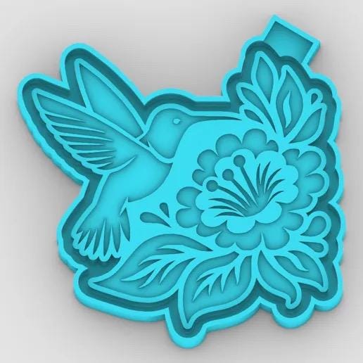 Hummingbird flower Freshie mold
