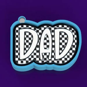 Checkered dad Freshie mold