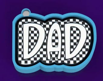 Checkered dad Freshie mold