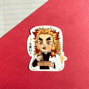Rengoku Umai Sticker | Dämonentöter, Kimetsu No Yaiba Anime Aufkleber, Laptop Aufkleber, Schreibwaren