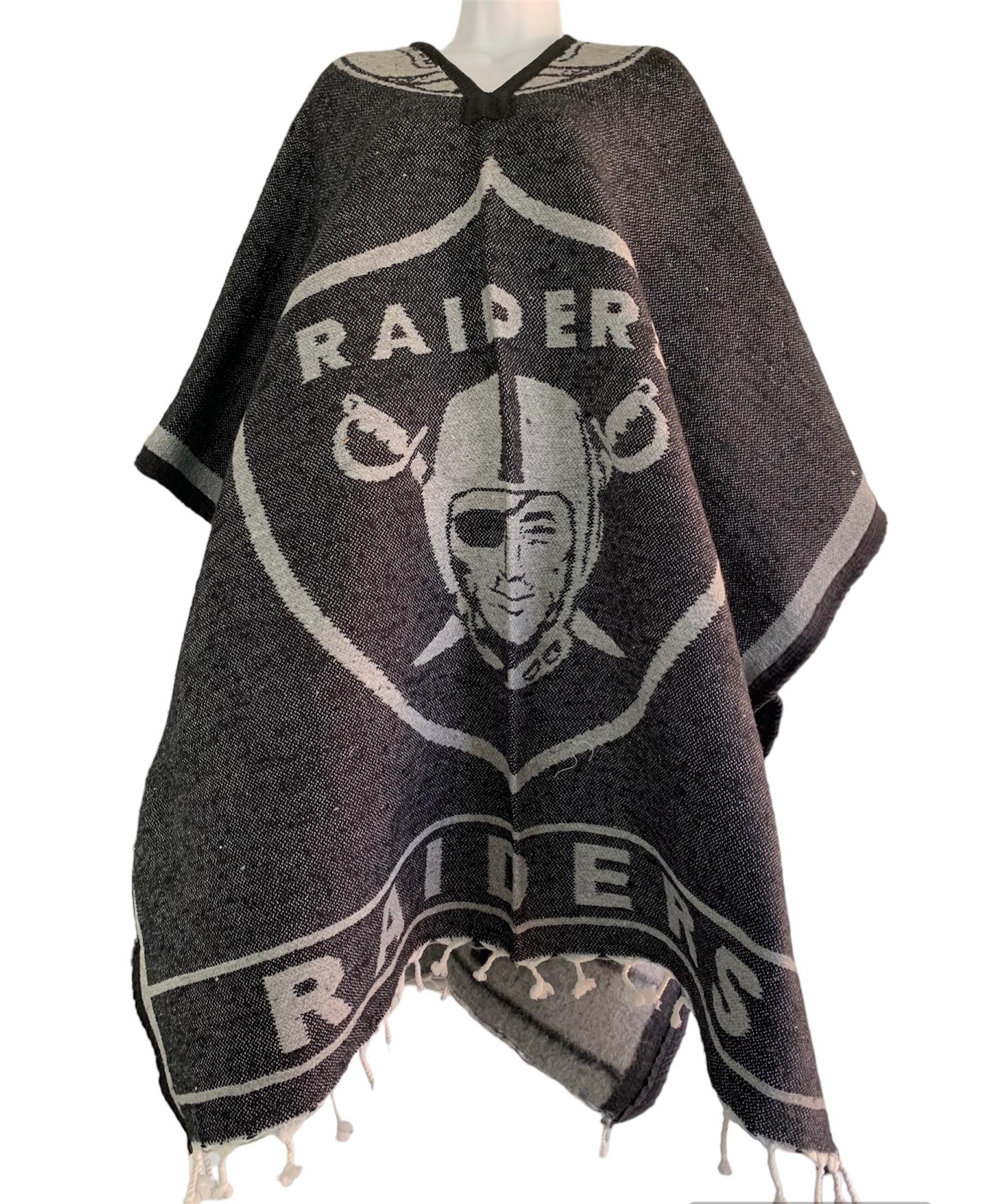 Las Vegas Raiders poncho serape one size fits all