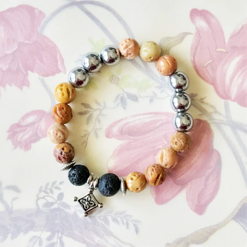 Aromatherapy Bracelet With Lava Beads Etsy