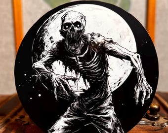 Halloween Zombie Vinyl Water Resistant Sticker, 3.5” in.