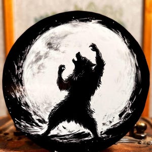 Halloween Werewolf Vinyl Water Resistant Sticker, 3.5” in.