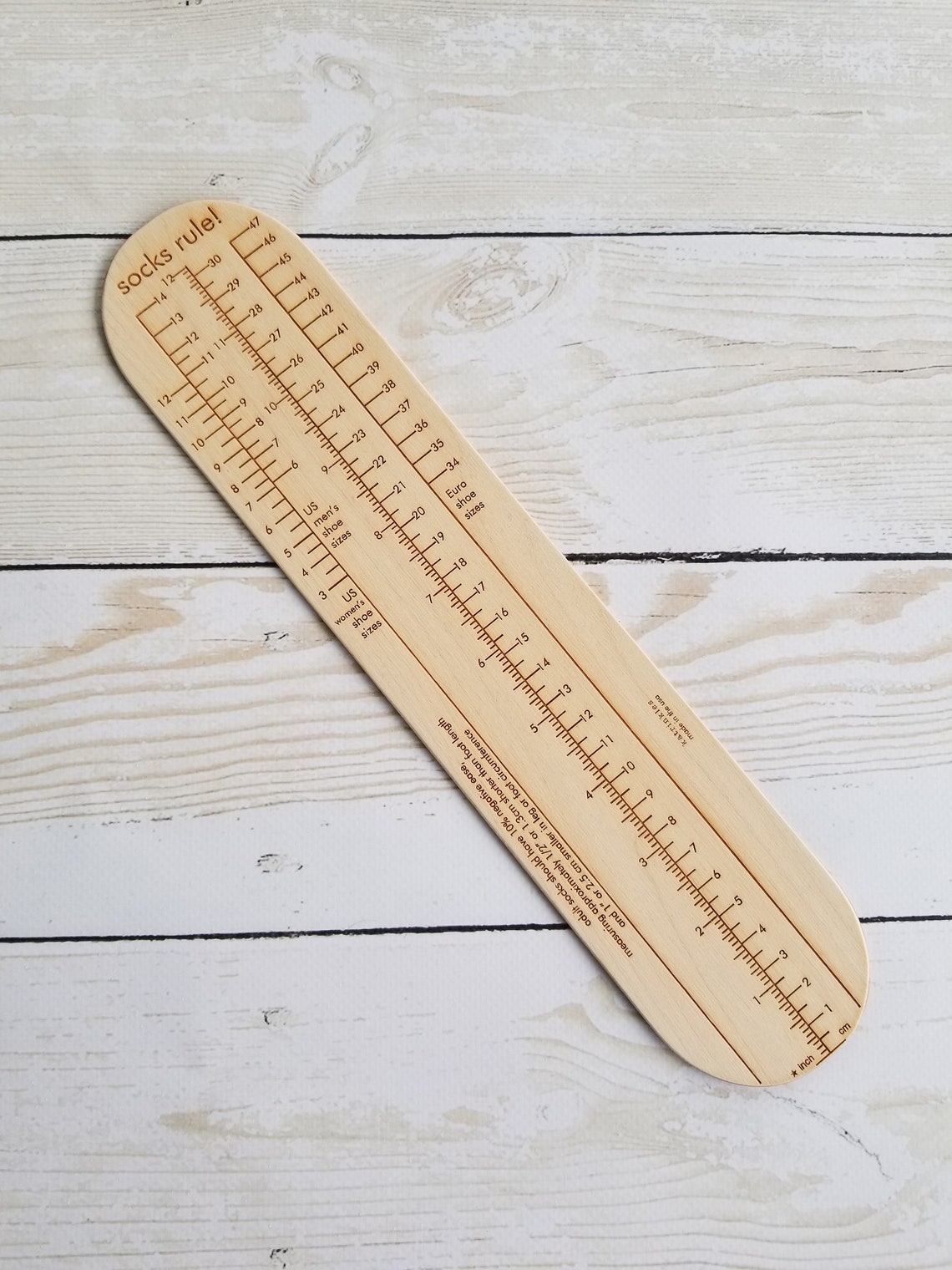 Socks Rule Ruler for Measuring Hand Knit Socks Tool for Etsy UK