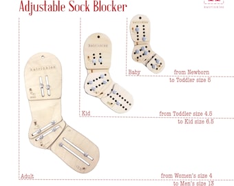Adjustable Sock Blockers - Pair - 3 sizes and Knee Sock Extenders
