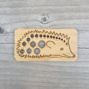 Hedgehog Knitting Needle Gauge - Gift for Knitter - Gift for Crocheter