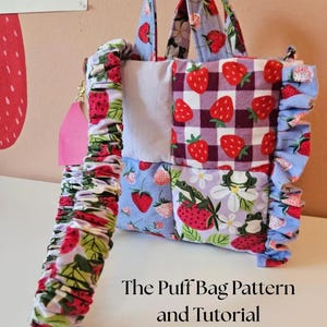 Boho Puff Quilt Handbag Sewing Pattern – Easy Step-by-Step Quilted Bag Tutorial