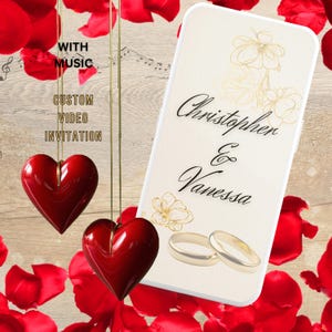 Hochzeitsvideoeinladung, Hochzeitseinladungsvideovorlage, Digitale Heiratskarte, Animierte Hochzeitseinladung, Online-Hochzeitseinladung