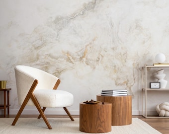 Modern Soft Marble Design Wallpaper | Abstract Veined Wall Mural